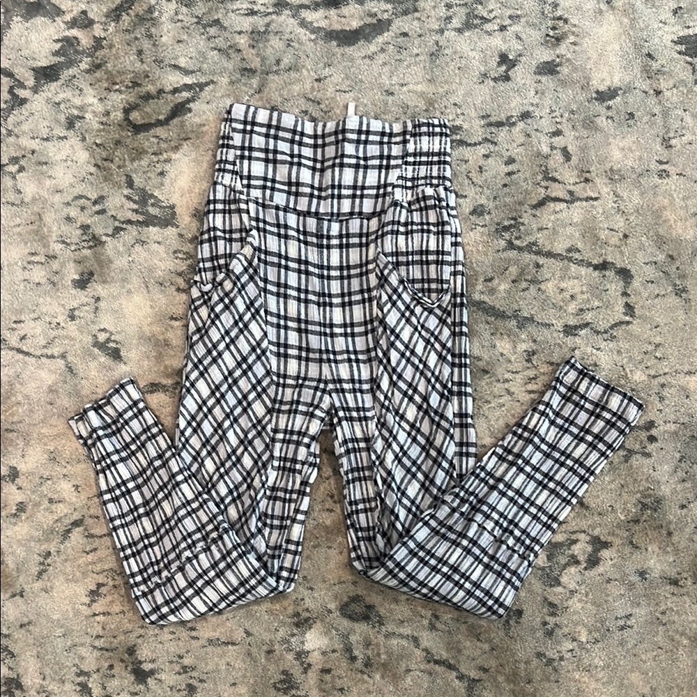 Plaid free people pants